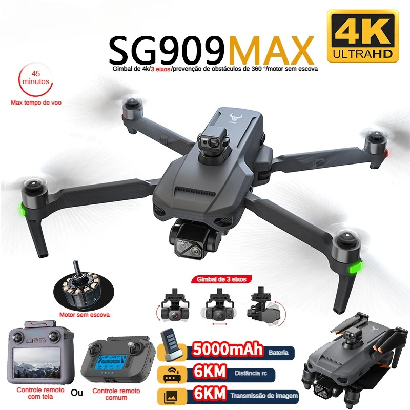 Drone Camera With Gimbal - ZLL SG909 SG909MAX Drone professionale con